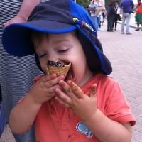 Mary Emanuel of Rose Bay, NSW, entered this photo of her grandson Aitan Reicher enjoying an ice cream at Manly.