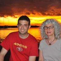 Michael Schoenfeld of Brighton, Victoria, entered this photo of his wife Jennie and son Julius in Brighton in January 2011.