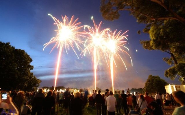 Fireworks at a previous Chanukah in the Park event. Photo: Peter Haskin