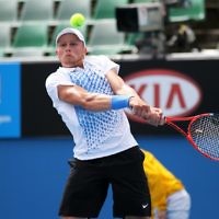 Australian Open 2011. Junior Boys tourament. Sean Berman in action during his second round match. Photo: Peter Haskin