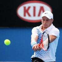 Australian Open 2011. Junior Boys tourament. Sean Berman in action during his second round match. Photo: Peter Haskin