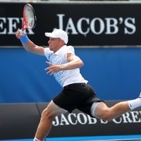 Australian Open 2011. Junior Boys tourament. Sean Berman in action during his second round match. Photo: Peter Haskin
