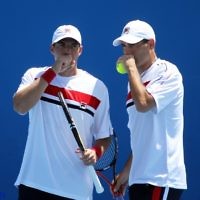 Australian Open 2011. Yoni Erlich (left), Andy Ram. Photo: Peter Haskin