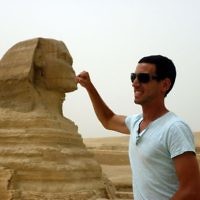 Rebecca Shonberg of McKinnon, Victoria, entered this photo of her brother Jeremy “stealing” the nose of the Sphinx in Cairo, Egypt in June 2010.