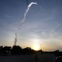 Rebecca Shonberg of McKinnon, Victoria entered this photo of the smoke trail of the NASA space shuttle at Cape Canaveral, Florida in August 2010.