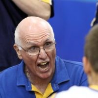 26-3-11. Maccabi Warriors Basketball vs Coburg. Coach Mike Slusher. Photo: Peter Haskin