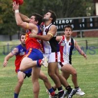 AJAX football. Round 1, 2011 vs Fitzroy. 9-4-11. Photo: Peter Haskin