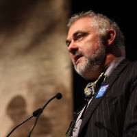 Yom Hazikaron 2011. Robert Blackwood Hall, Monash University. Zionist Council of Victoria President, Sam Tatarka. Photo: Peter Haskin