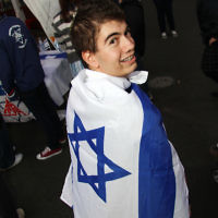 Yom ha atzmaut 2011. Israeli flags. Celebrations at Luna Park for Israel's 63rd birthday. Photo: Peter Haskin