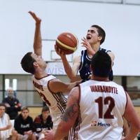 3-7-11. Maccabi Warriors Basketball v Warrandyte. Benji Tamir. Photo: Peter Haskin