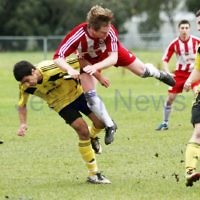 3-7-11. Maccabi Nth Caulfield Soccer Club v Waverley. Photo: Peter Haskin