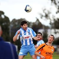 24-7-11. North Caulfield Maccabi v Nunawading City. Photo: Peter Haskin