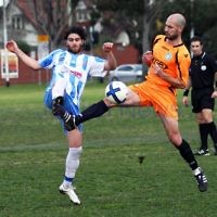 24-7-11. North Caulfield Maccabi v Nunawading City. Photo: Peter Haskin