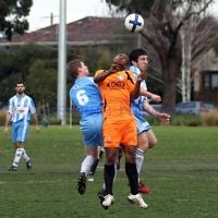 24-7-11. North Caulfield Maccabi v Nunawading City. Photo: Peter Haskin