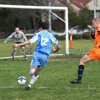 24-7-11. North Caulfield Maccabi v Nunawading City. Photo: Peter Haskin