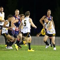 13-8-11. AFL International Cup, Blacktown, Sydney. Peace Team v USA. Photo: Ofer Levy 13-8-11. AFL International Cup, Blacktown, Sydney. Peace Team v USA. Photo: Ofer Levy