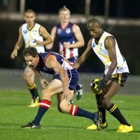 13-8-11. AFL International Cup, Blacktown, Sydney. Peace Team v USA. Photo: Ofer Levy 13-8-11. AFL International Cup, Blacktown, Sydney. Peace Team v USA. Photo: Ofer Levy