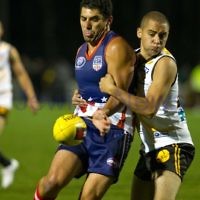 13-8-11. AFL International Cup, Blacktown, Sydney. Peace Team v USA. Photo: Ofer Levy 13-8-11. AFL International Cup, Blacktown, Sydney. Peace Team v USA. Photo: Ofer Levy
