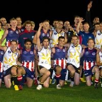 13-8-11. AFL International Cup, Blacktown, Sydney. Peace Team v USA. Photo: Ofer Levy 13-8-11. AFL International Cup, Blacktown, Sydney. Peace Team v USA. Photo: Ofer Levy