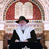 14-8-11. Induction of Rabbi Yaakov Glasman as Chief Minister of St Kilda Hebew Congregation. Rabbi Philip Heilbrunn. Photo: Peter Haskin