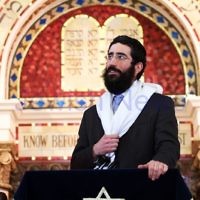 14-8-11. Induction of Rabbi Yaakov Glasman. Rabbi Yaakov Glasman gives his first sermon as the new Chief Minister of St Kilda Hebrew Congregation. Photo: Peter Haskin