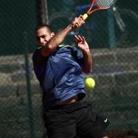 20-8-11. Maccabi Tennis pennant finals. Asaf Nagar. Photo: Peter Haskin