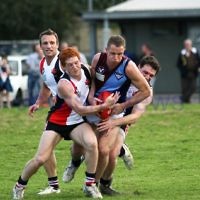 27-8-11. AJAX v Old Essendon. Photo: Peter Haskin