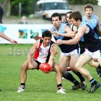 10-9-11. Ajax V Old Camberwell, Preliminary Final. Marcus Jankie. Photo: Peter Haskin 10-9-11. Ajax V Old Camberwell, Preliminary Final. Marcus Jankie. Photo: Peter Haskin