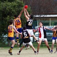 AJAX U 17 Premiers v St Bernards. Photo: Peter Haskin AJAX U 17 Premiers v St Bernards. Photo: Peter Haskin