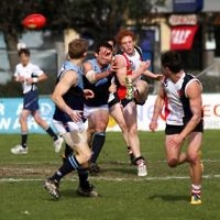 10-9-11. Ajax V Old Camberwell, Preliminary Final. Josh Ludski. Photo: Peter Haskin 10-9-11. Ajax V Old Camberwell, Preliminary Final. Josh Ludski. Photo: Peter Haskin