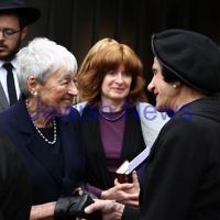 13-12-11. Memeorial service for former Australian Governer General, Sir Zelman Cowen. Held at Temple Beth Israel, Alma Rd., East St Kilda. Lady Anna Cowen being greeted by the Govenor of NSW, Professor Marie Bashir. Photo copyright: AJN/Peter Haskin.