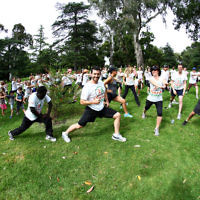 8-12-13. Run For Change. The second annual Run for Change fund raising run around the Tan track at Melbourne's Botanical Gardens. Organised by JAA, Jewish Aid Australia. Photo: Peter Haskin