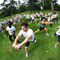 8-12-13. Run For Change. The second annual Run for Change fund raising run around the Tan track at Melbourne's Botanical Gardens. Organised by JAA, Jewish Aid Australia. Photo: Peter Haskin