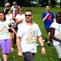 8-12-13. Run For Change. The second annual Run for Change fund raising run around the Tan track at Melbourne's Botanical Gardens. Organised by JAA, Jewish Aid Australia. Photo: Peter Haskin