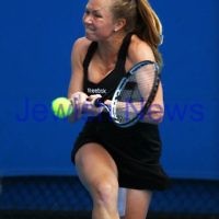 13.1.12. Australian Open Qualifying rounds. Julia Glushko. Photo: Peter Haskin