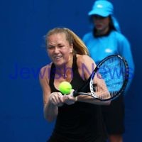 13.1.12. Australian Open Qualifying rounds. Julia Glushko. Photo: Peter Haskin