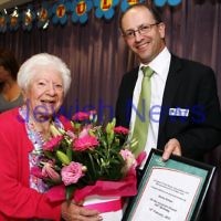 10-2-12. Celebrations for Genia Simon's 100th birhtday held at at Emmy Monash where she is a resident. Photo: Peter Haskin 10-2-12. Celebrations for Genia Simon's 100th birhtday held at at Emmy Monash where she is a resident. Photo: Peter Haskin