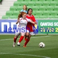 17-2-12. Girls with Heart exhibition match at AAMI Park. Photo: Peter Haskin
