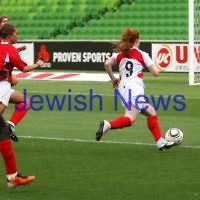 17-2-12. Girls with Heart exhibition match at AAMI Park. Photo: Peter Haskin