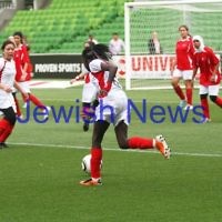 17-2-12. Girls with Heart exhibition match at AAMI Park. Photo: Peter Haskin