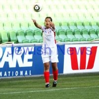 17-2-12. Girls with Heart exhibition match at AAMI Park. Photo: Peter Haskin