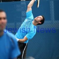 Maccabi Tennis pennent . 26-5-12. Paul Arber. Photo: Peter Haskin