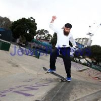 6-6-12. Rabbi and avid skate boader Dovid Tsap taking time out to practice a few moves at the Prahran skate park in Melbourne. Photo: Peter Haskin 6-6-12. Rabbi and avid skate boader Dovid Tsap taking time out to practice a few moves at the Prahran skate park in Melbourne. Photo: Peter Haskin