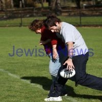 On Friday morning 15/6/2012 AJAX Football Club, represented by Warren Steinberg and Luke Jankie, responded to an invitation by Josh, one of the Access Inc. adults, to conduct a footy clinic at Caulfield Park. There were 10 Access adults with disabilities who walked with Luke and Wazza to Caulfield Park for a training session of kicking, marking, handballing and generally having fun outdoors with a footy. Photo: Peter Haskin On Friday morning 15/6/2012 AJAX Football Club, represented by Warren Steinberg and Luke Jankie, responded to an invitation by Josh, one of the Access Inc. adults, to conduct a footy clinic at Caulfield Park. There were 10 Access adults with disabilities who walked with Luke and Wazza to Caulfield Park for a training session of kicking, marking, handballing and generally having fun outdoors with a footy. Photo: Peter Haskin