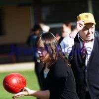 On Friday morning 15/6/2012 AJAX Football Club, represented by Warren Steinberg and Luke Jankie, responded to an invitation by Josh, one of the Access Inc. adults, to conduct a footy clinic at Caulfield Park. There were 10 Access adults with disabilities who walked with Luke and Wazza to Caulfield Park for a training session of kicking, marking, handballing and generally having fun outdoors with a footy. Photo: Peter Haskin On Friday morning 15/6/2012 AJAX Football Club, represented by Warren Steinberg and Luke Jankie, responded to an invitation by Josh, one of the Access Inc. adults, to conduct a footy clinic at Caulfield Park. There were 10 Access adults with disabilities who walked with Luke and Wazza to Caulfield Park for a training session of kicking, marking, handballing and generally having fun outdoors with a footy. Photo: Peter Haskin