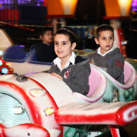 3-10-12. Chabad Youth. Succot at Luna Park, Melbourne. Shloimy and Mendy Abenaim. Photo: Peter Haskin 3-10-12. Chabad Youth. Succot at Luna Park, Melbourne. Shloimy and Mendy Abenaim. Photo: Peter Haskin