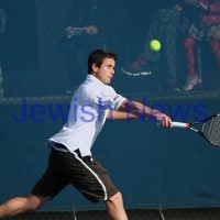 30-9-12. Victorian Jewish Tennis Championships. Paul Arber def Luke Goldberg, 6 - 1, 6 - 3. Paul Arber. Photo: Peter Haskin