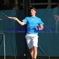30-9-12. Victorian Jewish Tennis Championships. Paul Arber def Luke Goldberg, 6 - 1, 6 - 3. Luke Goldberg. Photo: Peter Haskin