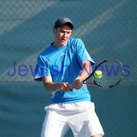 30-9-12. Victorian Jewish Tennis Championships. Paul Arber def Luke Goldberg, 6 - 1, 6 - 3. Luke Goldberg. Photo: Peter Haskin