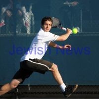30-9-12. Victorian Jewish Tennis Championships. Paul Arber def Luke Goldberg, 6 - 1, 6 - 3. Paul Arber. Photo: Peter Haskin
